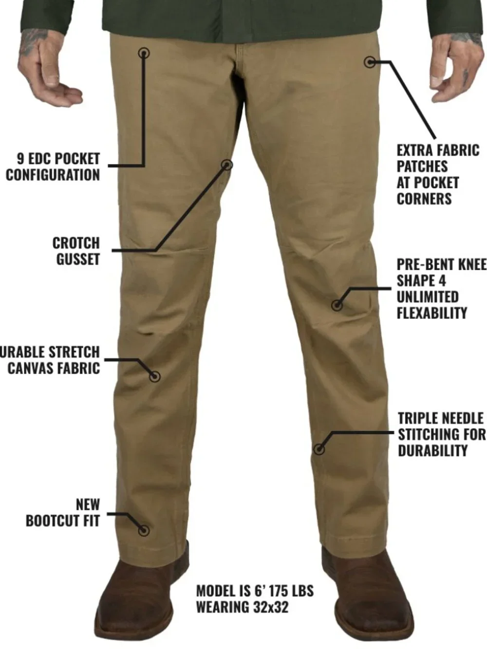 Off The Grid Surplus Trailblazer Boot Cut Pants - Coyote